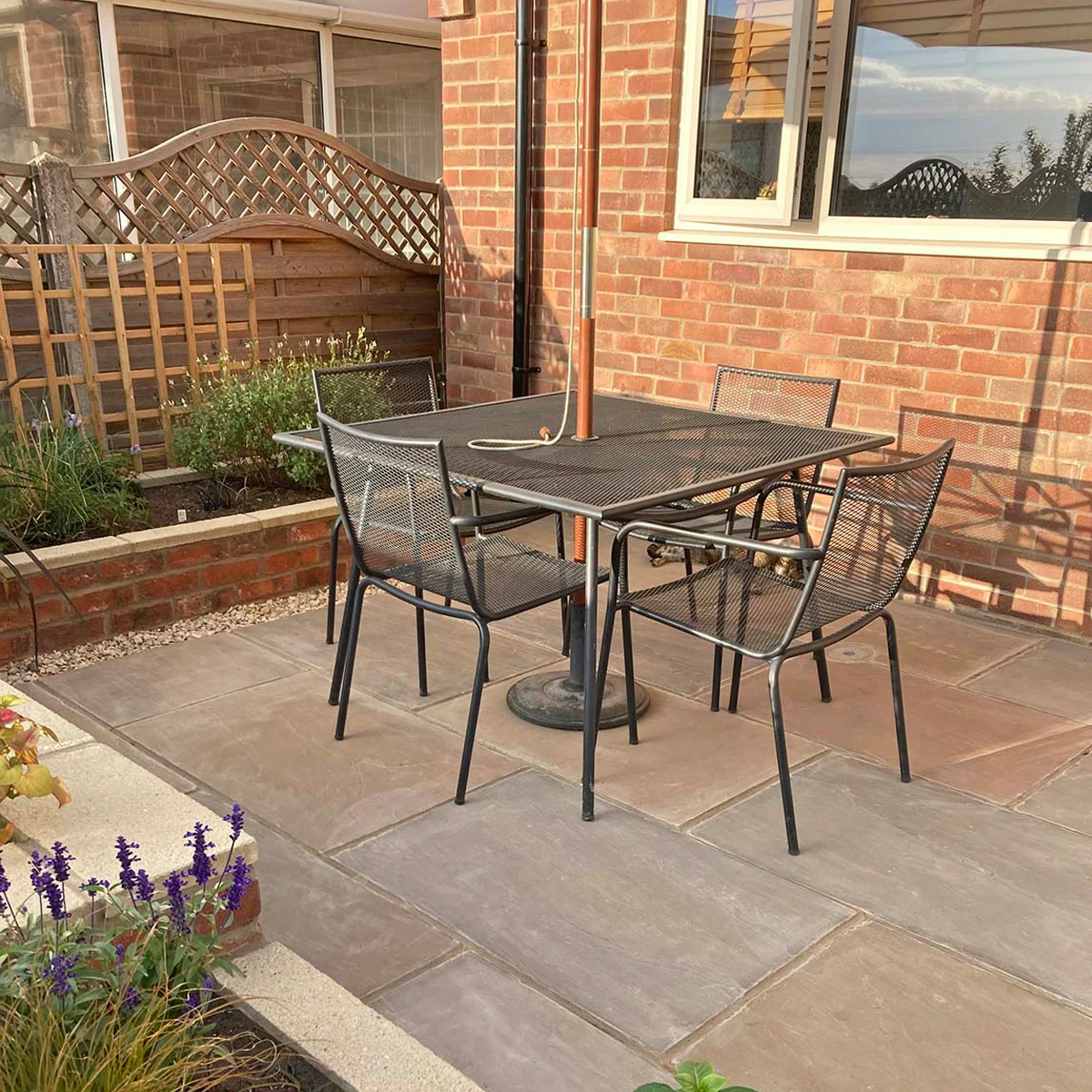 Autumn Brown Indian Sandstone Paving Slabs - Riven - 600x900 - 22mm